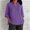 Purple, variant on Fznquz Loose Fit Blouses for Women Black V Neck Plain Tee 3/4 Sleeve Casual Soft Womens Clothing,M