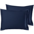 thumbnail image 2 of (4 pack) Nestl Pillow Sham Set of 2, Premium 1800 Series Double Brushed Bed Pillow Cases, Navy, Standard 20" X 26", 2 of 6