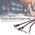 thumbnail image 4 of thinsony Audio Auxiliary Input Adapter Dual 6.5mm Elbow Audio Cable with RFI EMI for 6.5mm Interface Microphones, 4 of 7