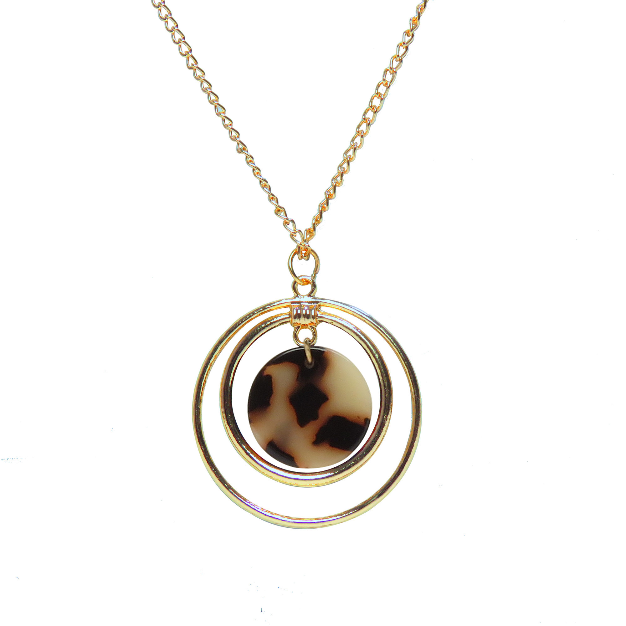 Oussum Long Chain Necklace Resin 