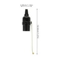 thumbnail image 3 of Pull Chain Light Fixture E26 Ceiling Light Socket Pullswitch Lamp Holder Accessory ( US Standard), 3 of 6