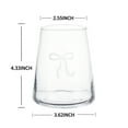 thumbnail image 5 of Holiday Time Bow Stemless Wine Glass 17oz, 5 of 5