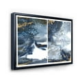 thumbnail image 4 of Gold and Dark Blue Abstract Waves IV 32 in x 16 in Framed Painting Canvas Art Print, by Designart, 4 of 5