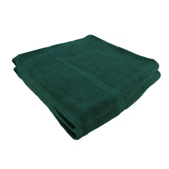 Silky Soft Hand Towel / Kitchen Towel - Extra Soft 100% Bamboo Rayon - 12" x 12" - Pine Green - 2 pc