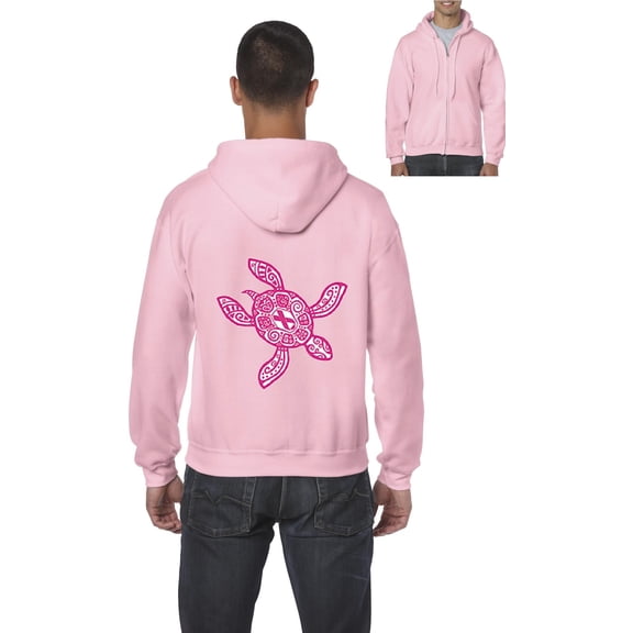 Mens Sea Turtle Hawaii Full-Zip Hooded Sweatshirt