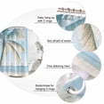 thumbnail image 6 of Blue Coastal Waterproof Fabric Shower Curtain,Summer Palm Trees Vacation Watercolor Waterproof Fabric Shower Curtain for Bathroom Curtains Bathtubs Shower Curtains with 12 Hooks Extra Long 72x96, 6 of 8