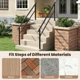 thumbnail image 4 of Gymax Metal Handrail 0-6 Steps w/Flexible Angle Adjustment Installation Kit for Deck, 4 of 10