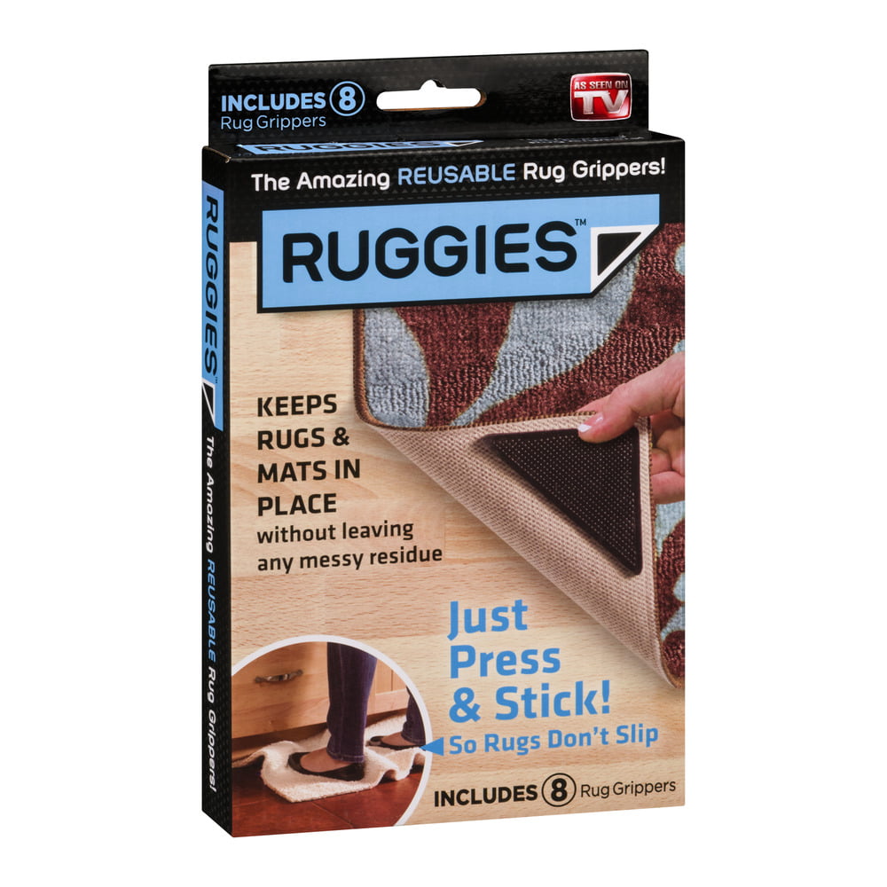 4/8/16 PCS Ruggies Rug Carpet Mat Grippers Non Slip Skid Reusable Washable Grip 