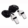thumbnail image 3 of Metal Referee Whistles | Stainless Steel | Includes Lanyards | 3-Pack | Lightweight & Durable | Crisp Sound | Ideal for School Sports, Soccer, Football, Basketball, Coaches & Referees, 3 of 7