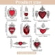 thumbnail image 2 of Dijes de corazón a granel, dijes de corazón sagrado, dijes colgantes de corazón con forma de ala de amor para San Valentín, pulseras, pendientes, collares, fabricación de joyas., 2 of 9