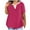 Hot Pink, variant on Admvng Summer Tops For Women Plus Size For Sexy V-Neck Blouse Casual Loose Summer Short Sleeve Blouse L-5XL