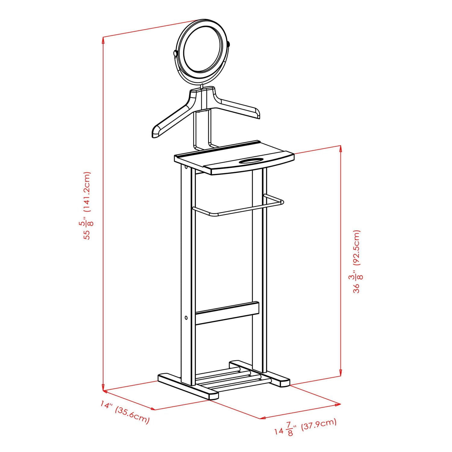 Winsome Carson Valet Stand in Espresso Finish - 92055