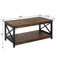 thumbnail image 4 of Pemberly Row Coffee Table with Shelf - Nutmeg Wood Finish with Black Metal Frame, 4 of 5