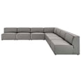 thumbnail image 3 of Sectional Sofa Set, Faux Vegan Leather, Grey Gray, Modern Contemporary Urban Design, Living Lounge Room Hotel Lobby Hospitality, 3 of 12