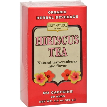 Only Natural Organic Hibiscus Tea 20 Bags (Best Hibiscus Tea Brand)