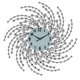 thumbnail image 2 of Three Star Import & Export YC790 24 in. Round Wall Clock, Silver Spirals, 2 of 3