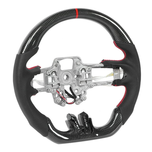 Carbon Fiber Steering Wheel Heated Steering Wheel Steering Wheel For Finger Ridges Steering Wheel Car Modified Accessory Carbon Fiber Heated Steering Wheel Fit For EcoBoost GT