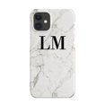 thumbnail image 1 of Étui Personnalisée Blanche Calacatta Marble Initials pour iPhone 12, iPhone 12 Pro Max, 1 of 4