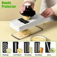 thumbnail image 3 of [Vegetable Slicer] 1 Set, 15in1, Vegetable Chopper, Multifunctional Fruit Slicer, Manual Food Grater, Vegetable Slicer, Cutter With Container, Onion Mincer Chopper, 3 of 5