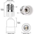 thumbnail image 2 of E27 To E14 4pcs Socket Adapter High Quality Lamp Base Socket Converter Adapter For Led Bulbs And Incandescent Bulbs And Cfl Bulbs, 2 of 5