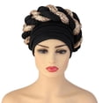 thumbnail image 3 of Turbante africano para mujer jinwen con lentejuelas Melon rojo, 3 of 5