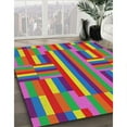 thumbnail image 3 of Ahgly Company Machine Washable Indoor Square Transitional Green Area Rugs, 5' Square, 3 of 7