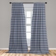 thumbnail image 3 of Ambesonne Indigo Blue Curtains, Bohemian Ethnic Motif, Pair of 28"x84", Champagne, 3 of 3