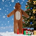 thumbnail image 2 of Stamzod Christmas Pajamas for Daddy Winter Warm Fleece Hooded Jumpsuit Holiday Party One Piece Pajamas for Men Khaki S, 2 of 5