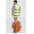 thumbnail image 2 of Reflective Safety Vests with Pockets and Zipper, High Visibility Mesh Construction Vest for Men Women, Breathable Neon Working Vest for Outdoor Running Cycling Walking at Night, 2 of 5