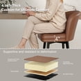 thumbnail image 5 of MultiHaven 30" Shell Back Bar Stools Set of 3,Swivel Counter Height PU Leather Chairs with Metal Legs for Kitchen Island,Bar,Cafe - Dark Brown, 5 of 9