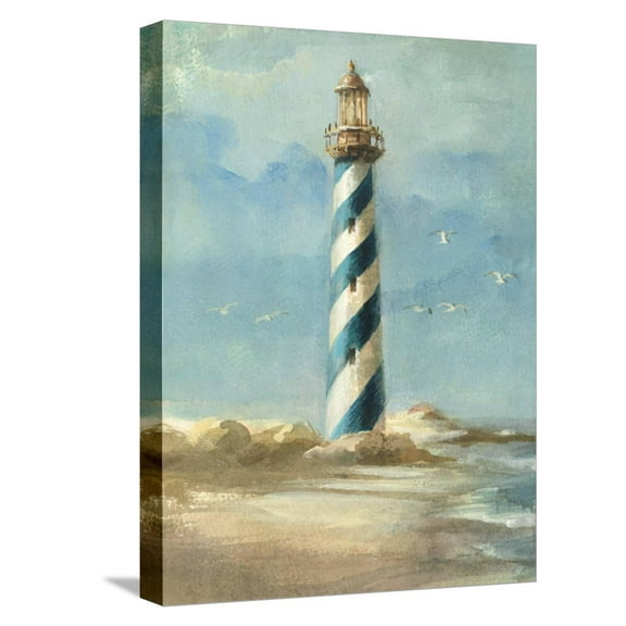 Art.com Lighthouse I Stretched Canvas Print Wall Art by Danhui Nai, 12" x 16"