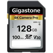 Gigastone 128GB SD Card V30 SDXC Memory Card High Speed 4K Ultra HD UHD Video Compatible with Canon Nikon Sony Pentax Kodak Olympus Panasonic Digital Camera