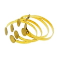 thumbnail image 2 of Brazalete ajustable de latón macizo de 4 piezas con bisel en blanco para bricolaje expandible La ronda 2, 2 of 9
