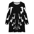 thumbnail image 2 of Black Bats Loose Dress Evening Dress Summer Dresses for Women Luxury Dress Long Sleeved Dress, 2 of 4
