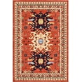 thumbnail image 1 of Unique Loom Taftan Collection Geometric Tribal Area Rug, 6 x 9 Feet, Terracotta/Ivory, 1 of 5