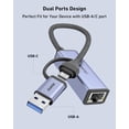 thumbnail image 4 of BENFEI Ethernet Adapter, USB 3.0 to RJ45 1000Mbps Gigabit LAN Adapter Compatible for MacBook, Surface Pro, PC with Windows11/10/8/7, XP, Vista, Mac[Aluminium Shell&Nylon Cable], 4 of 9