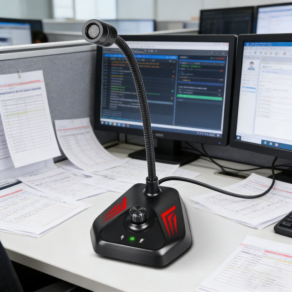 USB Condenser Microphone Durability Featuring Color Lighting for Clear Auditory in Long Gaming and Meetings