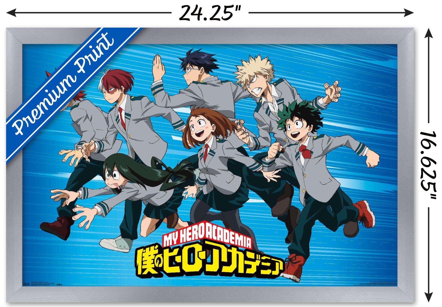 My Hero Academia - Group Wall Poster, 14.725" x 22.375", Framed