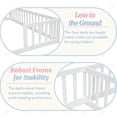 thumbnail image 4 of Mirightone Montessori Double Floor Bed for 2, Wood Twin Size Floor bed Frame with Guardrails for Sibling (White), 4 of 13