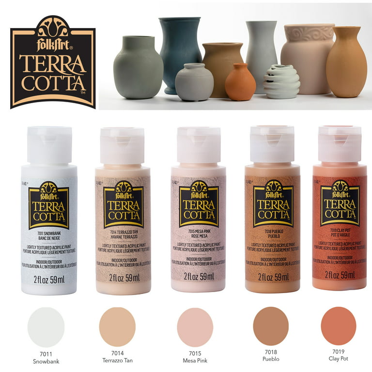 FolkArt Terra Cotta Acrylic Craft Paint Set, Essentials, 5 Each