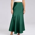 thumbnail image 6 of Kaemgyyd Wedding Guest Skirt for Women Silk Elegant High Waist Maxi Skirts Cocktail Party Work Office Flowy Satin Skirts, 6 of 7