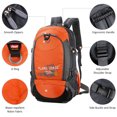 thumbnail image 4 of Mochila de senderismo 40L para hombres, mujeres, resistente al agua, mochila de viaje para acampar a Flame Horse Paquete al aire libre, 4 of 7