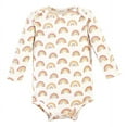 thumbnail image 4 of Hudson Baby Infant Girl Cotton Long-Sleeve Bodysuits, Sunshine Rainbows 5-Pack, 18-24 Months, 4 of 7