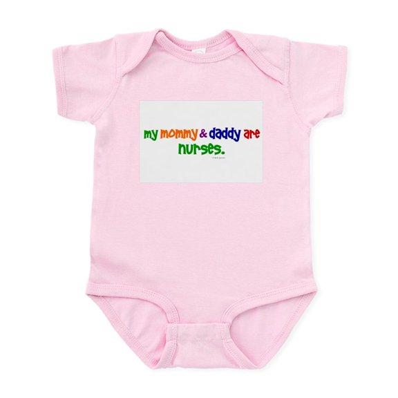 CafePress - My Mommy & Daddy Are Nurses Infant Bodysuit - Baby Light Bodysuit, Size Newborn - 24 Months