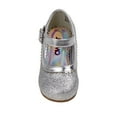 thumbnail image 5 of Josmo Toddler Girls Buckle Strap Low Heel Dress Shoes, Silver Glitter, 12., 5 of 6