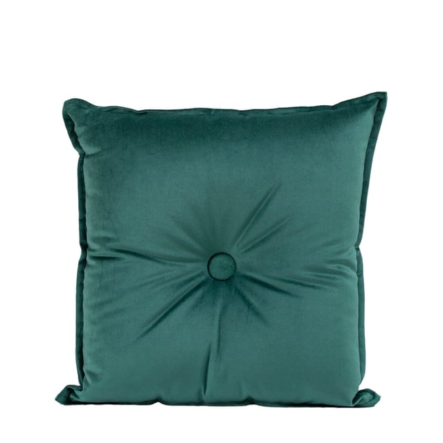 Cojín Decorativo Antonela Botón Verde Esmeralda