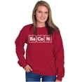 thumbnail image 3 of Bacon Meat Lover Sweats Carnivore Unisex Plus Fleece Graphic Sweatshirt Brisco Brands 2X, 3 of 5