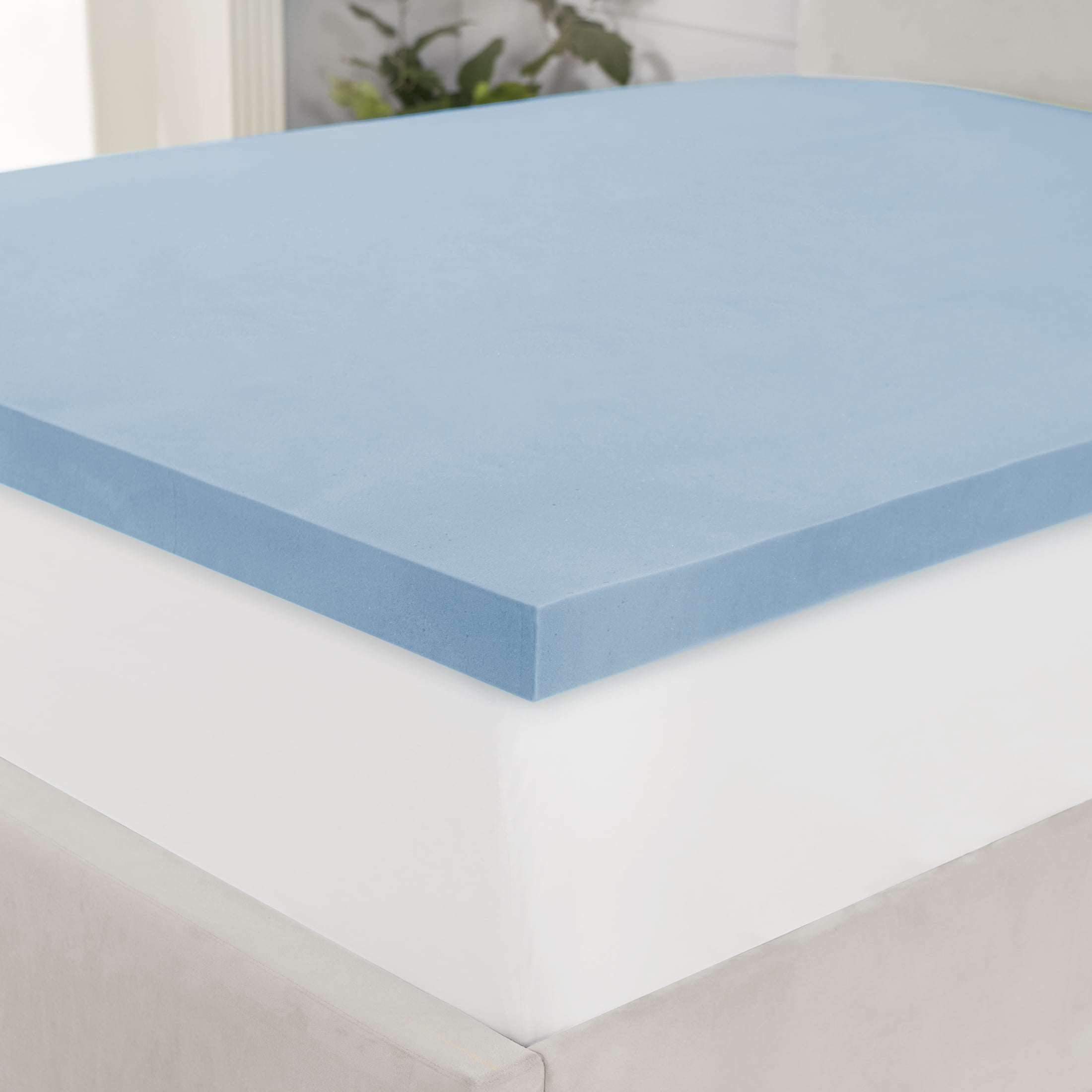 Mainstays 1.5” 7-Zone Memory Foam Mattress Topper, Queen