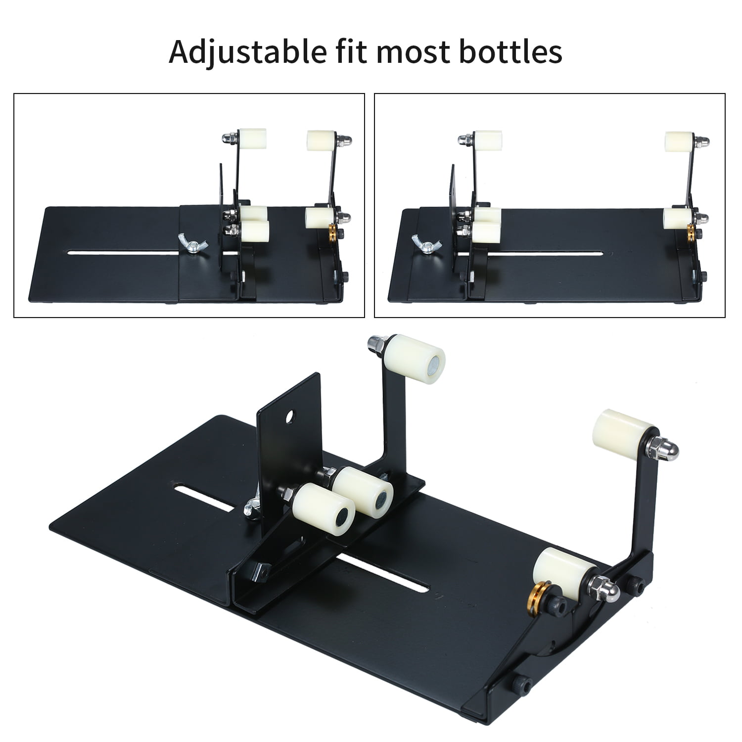 Glass Bottle Cutter Kit Cutting Tool Upgrade Version Square and Round Wine Beer Glass Sculptures Cutter for DIY Glass Cutting Machine Metal Pad Bottle
