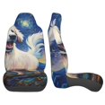 thumbnail image 3 of Zufioo Vintage Starry Sky Puppy Full Set Car Seat Covers with Soft Padding 2PCS Universal Auto Front Seats Protector Fits Cars, SUVs, Sedans, and Trucks, 3 of 7